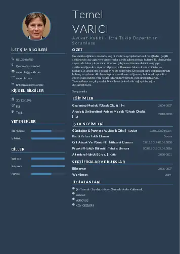 Hukuk Sekreteri Cv Örnekleri cv indir